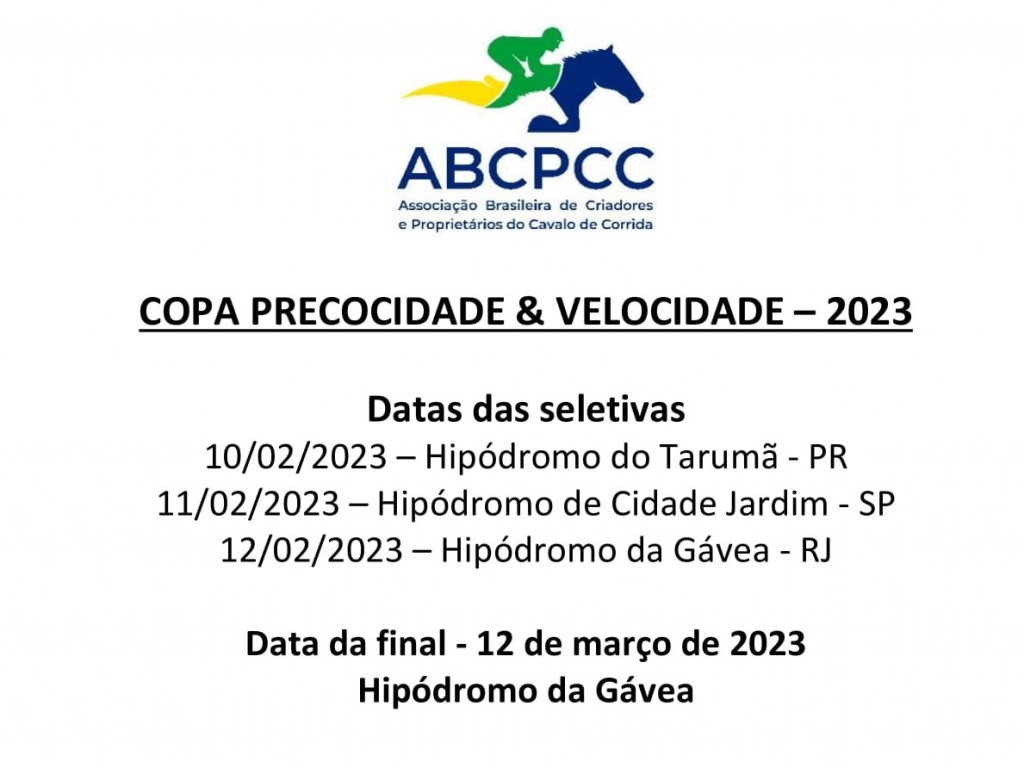 Foto: Copa Precocidade e Velocidade ABCPCC: informações sobre inscrições