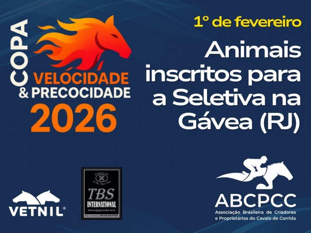 Foto: Copa Precocidade e Velocidade 2026: seletiva do Rio de Janeiro recebe 8 inscri&ccedil;&otilde;es