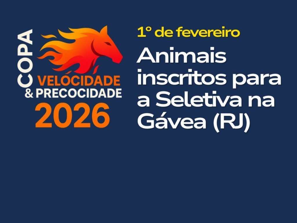 Foto: Copa Precocidade e Velocidade 2026: seletiva do Rio de Janeiro recebe 8 inscri&ccedil;&otilde;es